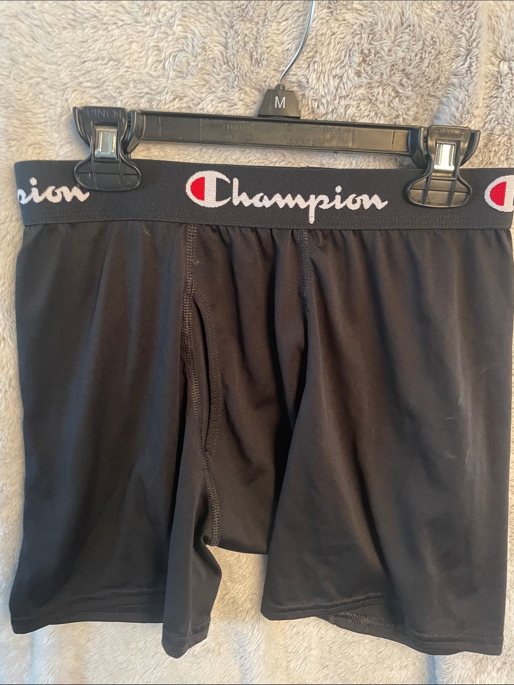 Champion Black Performance  Boxer Shorts with Logo Waistband
